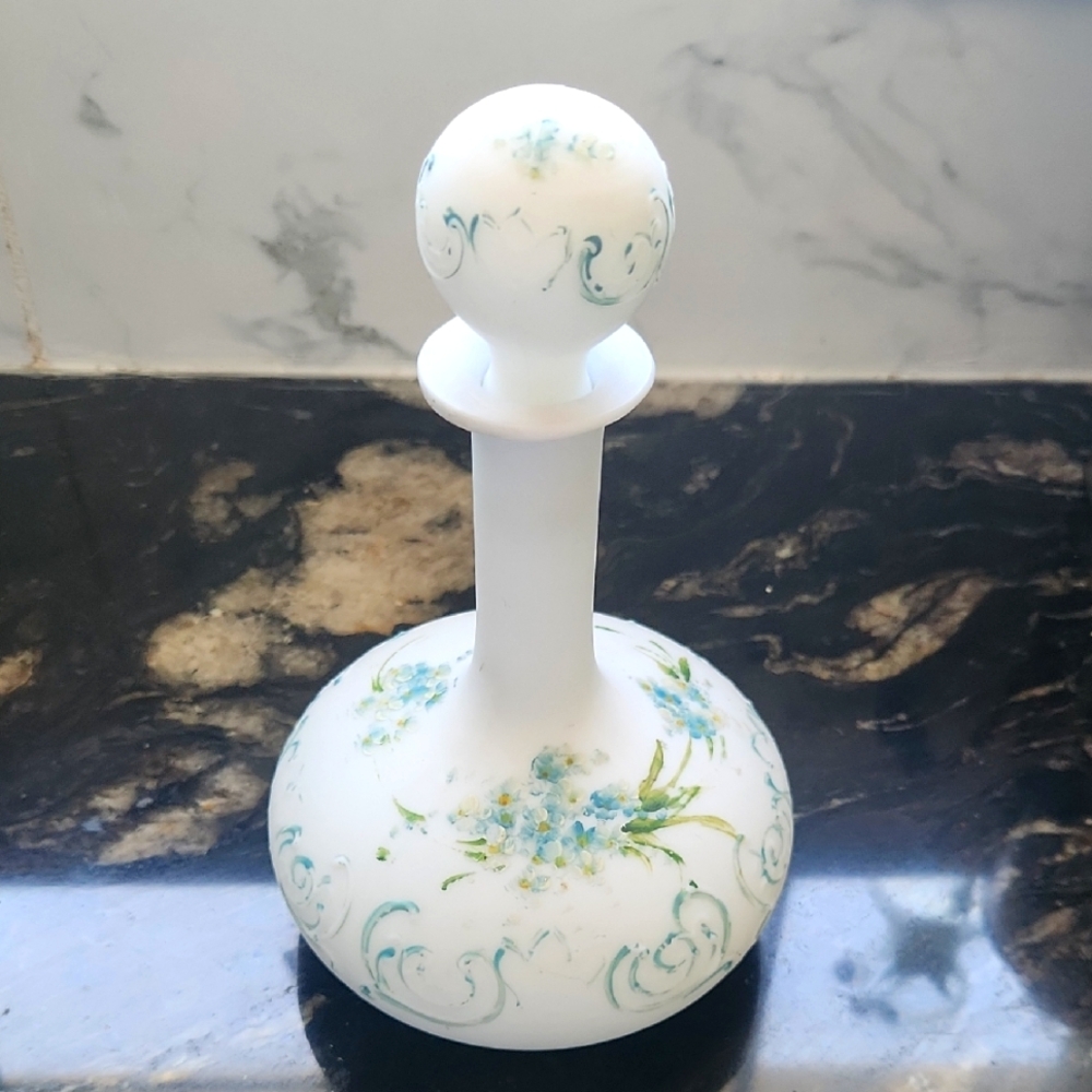Victorian Hand Painted Glass Decanter